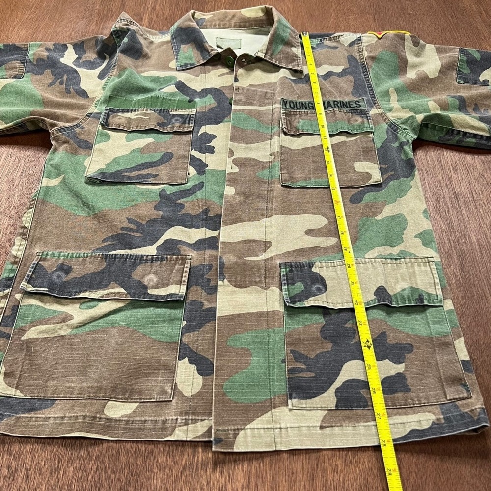 Atlanco Young Marines Woodland Camo Field Jacket Small Regular Big D Patch BDU - Picture 7 of 11
